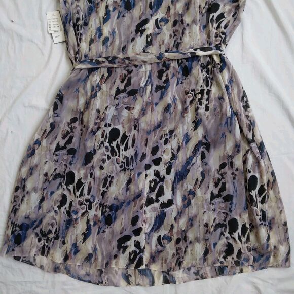 NWT Jessica Howard Purple Blue Ruffled Midi Dress Sleeveless Women's 24W - Picture 9 of 10